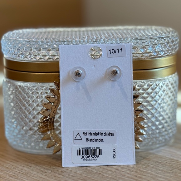 Express Rainbow Ombré Rhinestone Teardrop Earrings | Brand New With Tags - Picture 3 of 9